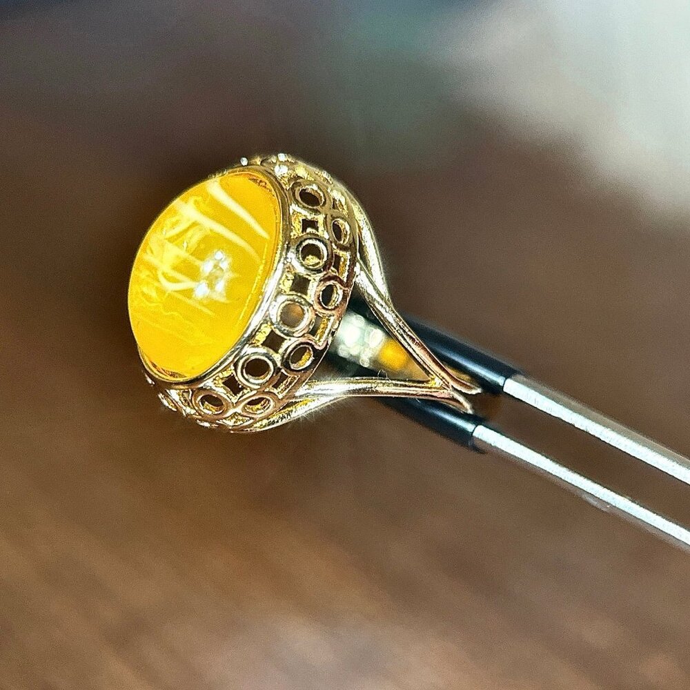 Yellow Stone Ring - Picture 3 of 7